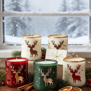 Bougie parfumée artisanale en forme de renne de Noël, décoration créative pour les fêtes d'hiver et cadeau - Product Image 3