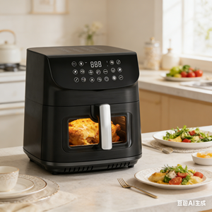 Friteuse à air numérique à grande capacité 9L 10.5L avec écran tactile et fenêtre d'observation, 1800W - Product Image 5