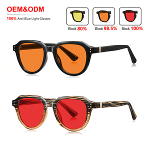 Nuevo Diseño de Montura Óptica, Venta Directa de Fábrica en China, Lentes Anaranjadas Anti Luz Azul para Hombre y Mujer, Montura Duradera TR90 - Product Image 1