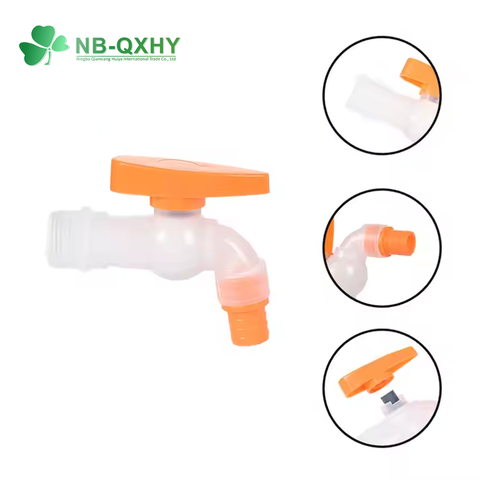 Single Handle Wall Mounted Water Valve Taps Transparent Multiple Color PP Plastic Faucet Water Tap