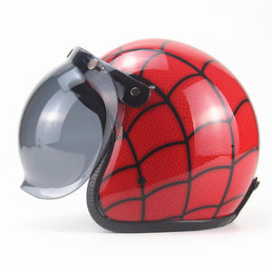 Casque <span class=keywords><strong>Moto</strong></span> Jet Tout-Terrain avec Visière en <span class=keywords><strong>Cuir</strong></span> pour Motocyclettes - Product Image 2