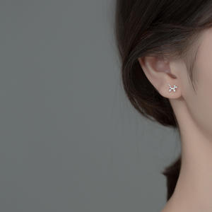 प्यारा प्यारा पशु गुब्बारा कुत्ते के आकार का 925 स्टर्लिंग सिल्वर 18K सोना मढ़वाया कान स्टड बालियां महिला लड़कियों के लिए फैशन आभूषण - Product Image 2