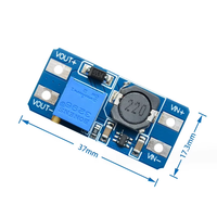 Módulo convertidor elevador de voltaje DC-DC MT3608 2A 2-24V a 5-28V, placa de alimentación de voltaje ajustable para Arduino/Raspberry