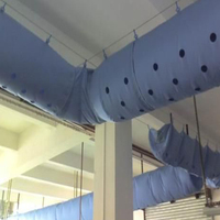 Système de conduits d'air en tissu FABOSEN, design industriel-moderne, carré, anti-corrosion, anti-moisissure, longueur personnalisable pour les agriculteurs