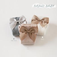 Nouveau-né désossé couture coton chaussettes bébé princesse arc genou maille mince enfants jambières respirant haut équipage