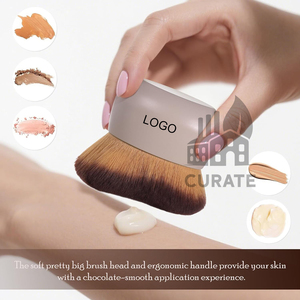 Brocha <span class=keywords><strong>de</strong></span> Maquillaje Kabuki <span class=keywords><strong>de</strong></span> Cabeza Ancha con Logotipo Personalizado, Brocha Extra Grande para <span class=keywords><strong>Autobronceador</strong></span>, para <span class=keywords><strong>Piernas</strong></span>, Rostro y Espalda, Uso en Seco y Húmedo - Product Image 6