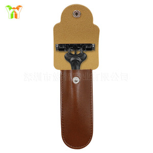 Étui à rasoir de style vintage, étui de protection pour rasoir manuel en cuir PU, étui de rangement. - Product Image 5
