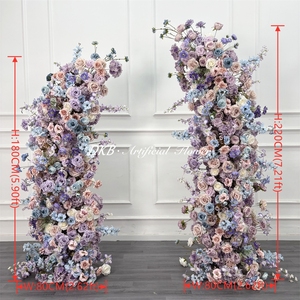 DKB ซุ้มดอกไม้ผ้าไหมเทียมทำมือเป็นมิตรต่อสิ่งแวดล้อมสำหรับงานแต่งงานซุ้มดอกกุหลาบดอกกุหลาบทรงสูงทำด้วยมือ7-8ft โรงงาน - Product Image 2