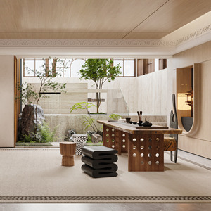 Plano de Planta de Dormitorio Principal Estilo Vintage, Diseño de Habitación Retro MCM, Planos de Decoración de Hogar Nostálgicos de los Años 60 - Product Image 1