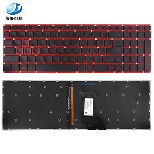 Clavier d'ordinateur portable noir américain pour <span class=keywords><strong>ACER</strong></span> <span class=keywords><strong>Nitro</strong></span> <span class=keywords><strong>5</strong></span> AN515-54 AN515-55 clavier AN515-45 AN515-43 rétro-éclairé - Product Image 1