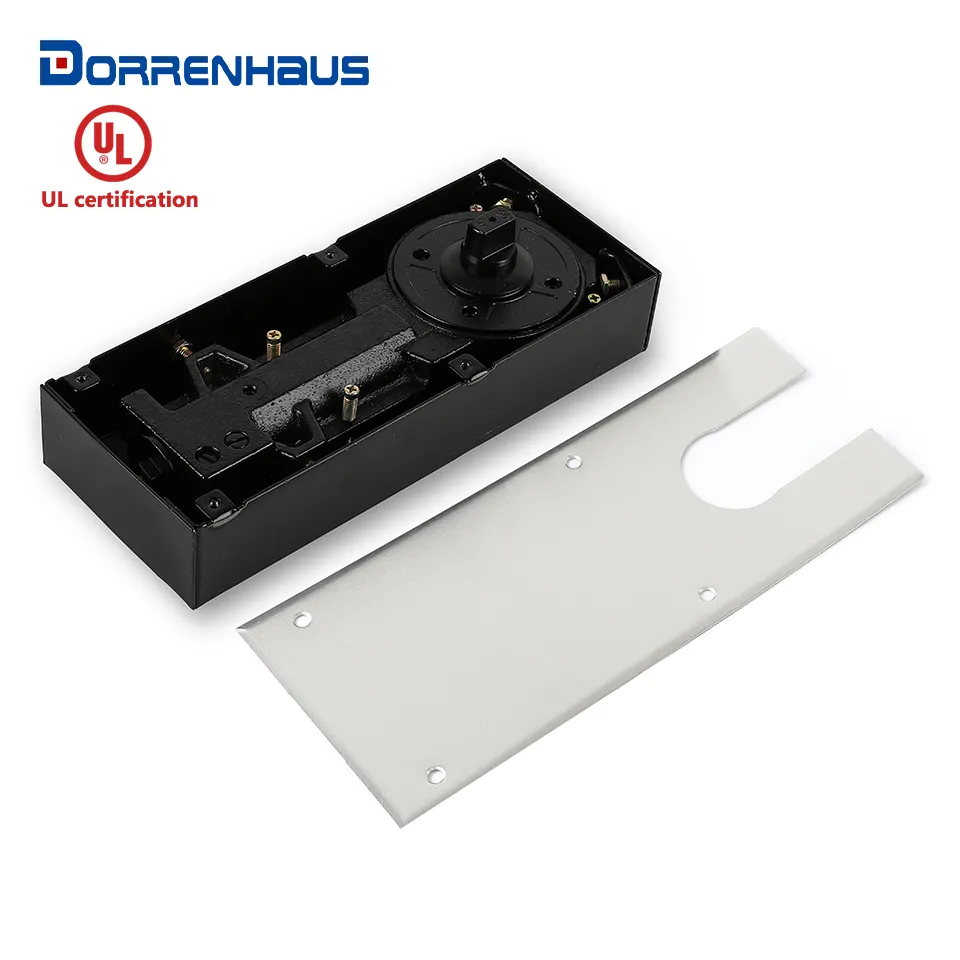 DORRENHAUS HD-128 UL Listed Double Action Two Speed Adjustment Tempered Glass Door Single Cylinder Floor Spring Hinge