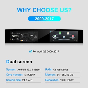New 21" Touch Screen Android Car Radio Multimedia Carplay Stereo <b>Auto</b> DVD Player GPS Navigation Head Unit for Audi Q5 2009 2017 - Product Image 4