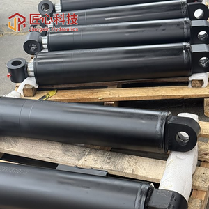 Cylindre à huile hydraulique personnalisé JX avec piston de course de 385mm Cylindre de levage hydraulique à tige de piston chromée dure - Product Image 2