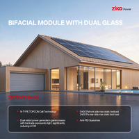 Panneau solaire bifacial double vitrage ZIKO Power 720W type N, module PV 720W 1500VDC à haute efficacité pour système solaire commercial