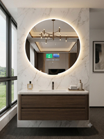 Miroir intelligent Android rond OEM ODM avec écran tactile de 7 pouces, étanche IPX4, anti-buée pour hôtel