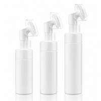 Flacon pompe rond pour mousse nettoyante visage 100ml 120ml 150ml 180ml 200ml avec tête de mousse en silicone