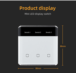 Interruptor de Luz Inteligente Tuya Zigbee Padrão EU/UK 1/2/<span class=keywords><strong>3</strong></span> <span class=keywords><strong>Gang</strong></span> 10A com Display LED Controle por Voz AI Automação Residencial DIY - Product Image 3