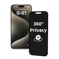 Protections d'écran en verre trempé anti-espionnage 360° de qualité AAA pour téléphone portable 14/15/16 Pro Max/Plus, dureté 9H, 2.5D, protection intégrale