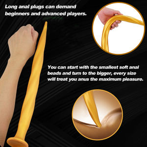 سدادة شرجية فائقة الطول مخصصة من العلامة التجارية SEXBAY مع كؤوس شفط قوية سدادة شرجية لينة من السيليكون المسال للسيدات والرجال - Product Image 2