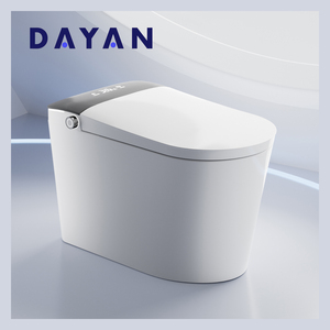 Appareil sanitaire moderne automatique monté au <span class=keywords><strong>sol</strong></span> avec capteur de pied de chasse automatique allongé Réservoir d'eau dissimulé Toilette intelligente intelligente - Product Image 1