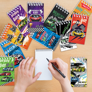 Racing Themed Spiral <b>Notebook</b> Mini Portable Student Diary Note Pad <b>Set</b> 12Pcs Colorful Car Design - Product Image 2