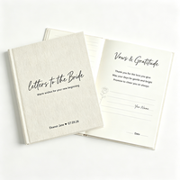 Livre de lettres personnalisées pour la mariée, livre d'or en lin, journal de mariage pour cadeau de fête prénuptiale