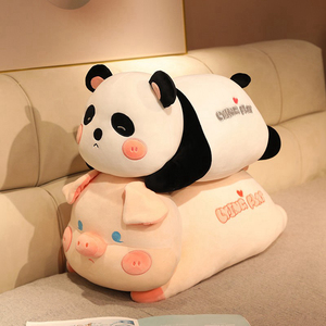 Großhandel Weiche Kawaii Lange Liegende Panda-Schwein-<span class=keywords><strong>Katze</strong></span> Plüsch-Körperkissen für Bett Sofa Schlaf Geschenk - Product Image 1