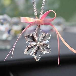 Décoration de Noël, ange suspendu, pendentif, cristal transparent, flocon de neige en verre, ornements brillants, décoration de voiture - Product Image 5