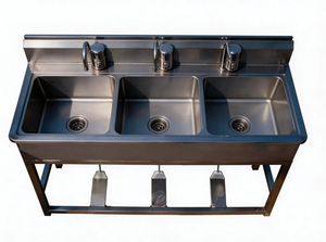 Fregadero Multifuncional de Tres Estaciones de Acero Inoxidable 304 con Certificación ISO, 380V 220V, <span class=keywords><strong>Equipo</strong></span> Sanitario para Mataderos - Product Image 5