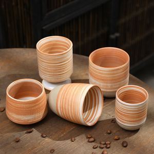 แก้วน้ำชาสไตล์เรโทร งานเซรามิกทำมือ สำหรับชุดแก้วกาแฟ - Product Image 2