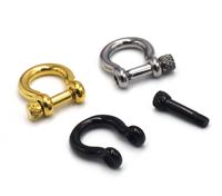 304 acier inoxydable vis D-Ring ancre manille fermoirs médaillon boucle, pour Bracelets collier fabrication