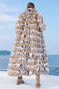 Abrigo de Piel de Lince Canadiense Americano Vintage de Longitud Completa, <span class=keywords><strong>Precios</strong></span> de Fábrica, Abrigo de Visón con Patrón de Leopardo Natural - Product Image 5