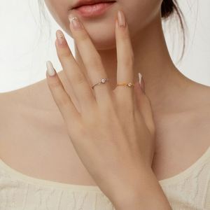 Anillos de Joyería Dylam con Diseño Personalizado Único, Chapados en Oro de 18K y Rodio Fino, Cadena de Plata 925 con Circonita 5A, para Navidad - Product Image 2