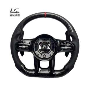 Volante Deportivo de Fibra de Carbono y Cuero a <span class=keywords><strong>Precio</strong></span> de Fábrica para Benz C200 W205 W213 W222 con Pantalla LED - Product Image 1