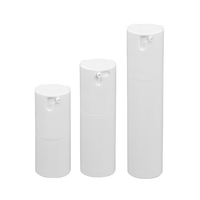 15ml 30ml 50ml PP Bouteille en plastique sans air Capuchon à rabat Soins personnels Emballage pour cheveux Soins de la peau Logo personnalisable