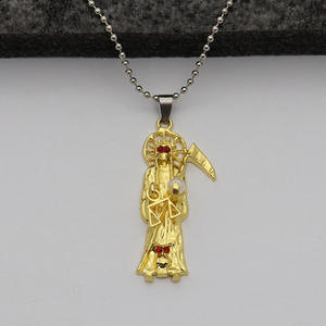 Dessin animé squelette mort dieu Hip Hop pendentif en métal collier couleur préservant porte-clés mode bijoux <span class=keywords><strong>sac</strong></span> - Product Image 5