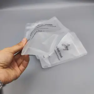 カスタマイズされた海塩フロストフードジップロックスタンドアップポーチジッパーカスタマイズされたロゴのジッパー付きプラスチック透明バッグ