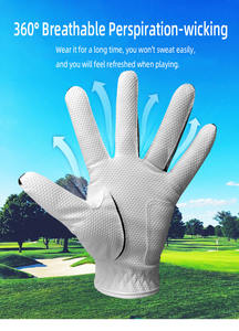 Guantes de Golf Antideslizantes Hechos a Medida, Guantes de Golf de Cuero para Mano Izquierda y Derecha, Tallas Regulares, Guantes Deportivos para Hombre y Mujer - Product Image 5