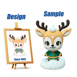 Figurines d'action 3D en PVC de cerf roux, personnalisées, professionnelles, DIY, mode, animaux, en plastique et vinyle, modèle de boîte mystère, jouet d'usine - Product Image 3