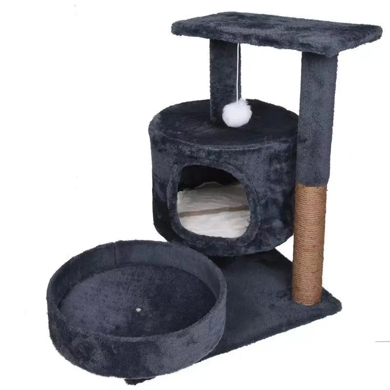 Fábrica de vendas Moda design alta qualidade pelúcia gato árvore torre para gatos para brincar com gato escalada quadro