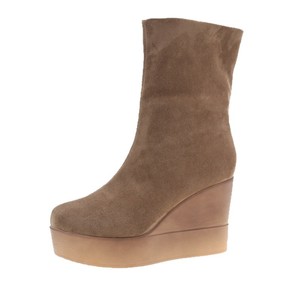Stivali alla Moda <span class=keywords><strong>con</strong></span> <span class=keywords><strong>Zeppa</strong></span> Plus Size, Slip-On in <span class=keywords><strong>Camoscio</strong></span>, Suola Spessa, Foderati in Pile, <span class=keywords><strong>Stivaletti</strong></span> Corti da Donna, Stile Slim - Product Image 5