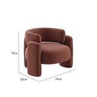 Ensemble de mobilier de salon d'hôtel BLD : Canapé en tissu, fauteuil et table basse style crème, canapé simple décontracté et table basse