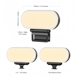 Luz de Anillo LED Recargable Portátil, Luz de Video para Selfies, Temperatura de Color Ajustable, para Teléfonos Móviles y Cámaras - Product Image 3