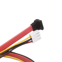 Kabel Data & Daya Combo untuk 7+15 ke VH3.96/3-Port Konduktor CCA PVC 40cm untuk Motherboard Desktop & Hard Drive Tersedia