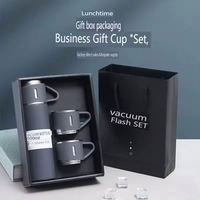 Ensemble cadeau de tasse thermique à double paroi de 500 ml, tasse à thé, gobelet en acier inoxydable 304, bouteille d'eau, thermos portable avec 2 tasses supplémentaires