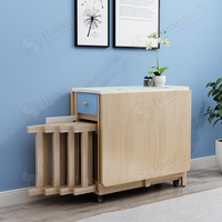 Ensemble de chaises de table de salle à manger en bois extensible Chaises de table à manger peu encombrantes