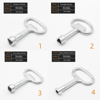 Clé vierge en acier inoxydable 816 pour boîte à outils, porte d'ascenseur, boîte à compteur d'eau, série MS705, forme carrée et triangulaire