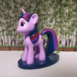 Décoration extérieure, sculptures de My Little Pony, statues de personnages de dessins animés en fibre de verre pour jardin, aire de jeux - Product Image 5