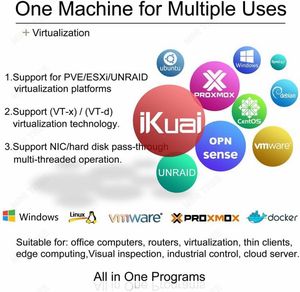 MiniTree Intel 12. N100 <span class=keywords><strong>2</strong></span>*<span class=keywords><strong>2</strong></span>,5G I226-V LAN Mini-Industrie-PC 4*10G SFP 12V-24V breiter Spannungs eingang TPM Mikro tik Soft Router PC - Product Image 4