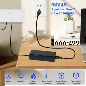 Adaptador <span class=keywords><strong>de</strong></span> Corriente <span class=keywords><strong>de</strong></span> 48V 3A 144W Compatible con Starlink Gen <span class=keywords><strong>3</strong></span> Standard Mini Satellite <span class=keywords><strong>Internet</strong></span>, Conector <span class=keywords><strong>de</strong></span> CC <span class=keywords><strong>de</strong></span> Repuesto - Product Image 2